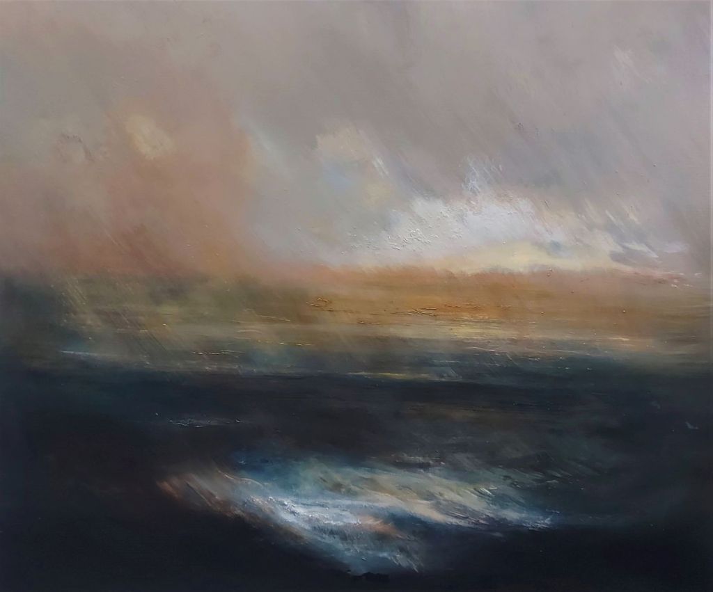 "East Coast, the Minke Whale migratory route" - 152cm x 122cm, oil on canvas