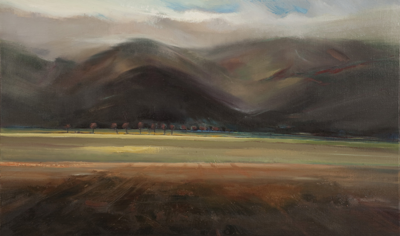 "Strathfinella Hills" - 61cm x 102cm, oil on canvas